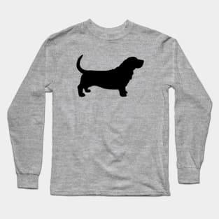 Basset Hound Silhouette Long Sleeve T-Shirt